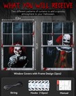2pcs Halloween Window Cover Decor  Scary Ghost Curtain Outdoor Spooky Joker Wit 