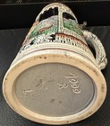 Rare Antique Lidded 10 In German Beer Stein Schweiz Wilhelm Tell Matterhorn Asis