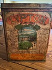 Antique Early 20th Century Lipton Limited 5 Pound Tea Large 9    Tin Without Lid