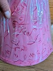 Pink Swirl Fabric Bell Lamp Shade Spider Fitter 4x10x7 For E26 Bulb Cancer Aware