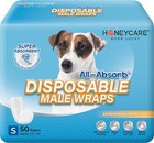 50 Pack Waist Disposable Dog Diapers Male Wraps Belly Bands Pet Soft small Size 