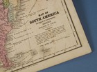 Antique 1839 Hand-colored Map Of South America  Stiles  Sherman   Smith