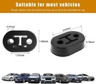 4pcs Car Rubber Exhaust Hanger Heavy Duty Muffler Insulator Universal Black Auto