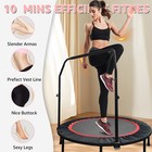 48  Fitness Foldable Mini Exercise Trampoline Rebounder With Handle Bar