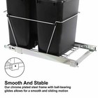 Pull Out Trash Kitchen Under Cabinet Waste Container Double Garbage Can 35 Quart