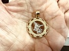 14k Gold Saint Michael The Archangel  Pendant Medium Size