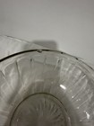 Vintage Anchor Hocking Clear Glass Serving Bowl Bow Ribbon Pattern Starburst