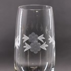 Etched Crystal Champagne Flute Floral Etched Swirled Stem Vintage