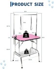 Folding Dog Grooming Table Non-slip Adjustable W  Arm Safety Noose Storage Tray