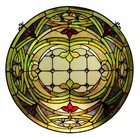 Stained Glass 24  Round Window Panel 268 Pieces Glass Victorian    Matching Pair