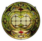 Stained Glass Tiffany Style Round Window Panel Glass Victorian One This Price