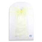 10 Pcs Organza Chair Cover Bow Sash 108 x8  - Yellow - Wedding Party Banquet Gw