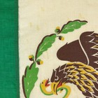 Vintage Wool Mexico Flag Old Cloth Eagle Sewn Mexican Antique Textile Art Decor