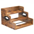 Wooden Liquor Wine Rack 3 Step Organizer Storage Display Shelf Stand Home Decor