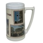 Vtg Hersheypark Stein Mug Cream Plastic Roller Coaster Souvenir Thermo-serv Usa
