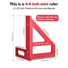 3d Multi-angle Measuring Ruler  Precision Imperial 45 90 Degree Red 