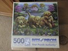 Bits And Pieces 500 Piece Puzzle - Puppies In The Sunny Meadow 