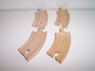 Brio Wooden Train 3 5  Short Curved Track 33337 4 Pcs Fits Imaginarium Thomas