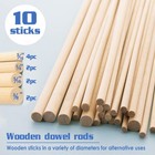 Bazic Wooden Dowel Rods Wood Sticks  Assort 1-pack  Assorted Size Natural 