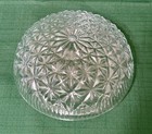 Vintage Clear Glass Starburst Ceiling Light Cover Dome Globe Shade 5 3 4    Fitter