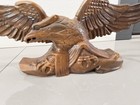 Vintage Carved Wood American Bald Eagle With Patriotic Americana Large 22   