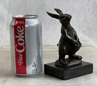 Cast Iron Bunny Rabbit Garden Statue Patio Yard Bronze Handcrafted Detailed Deal
