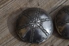 Vintage Handmade Sterling Silver Bridle Conchos   Rosettes