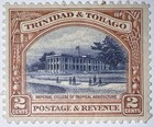 Travelstamps  Trinidad   Tobago Stamps Sc  35 Mint  Og  Hinged  2 Cent  12 Perf