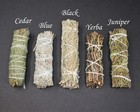 5 Smudge Stick Sampler Set Blue Black Cedar Juniper Yerba   2 Palo Santo