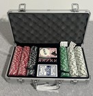 Casino Poker Chip Set Aluminum Case Usa Dealer Button Bee No 92 Texas Holdem