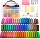 Polymer Clay Kit  57 Colors Oven Bake Clay For Kids With 19 Carving Tools And   