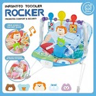 2-in-1 Convertible Baby Rocker Bouncer Seat W  Music Vibration Calming Toys