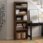 Furinno 5-tier Bookshelf Adjustable Open Shelves 71 h Storage Bookcase  Brown