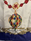 Christopher Radko Christmas Scarf Ornaments Wreath 1996 Vintage Silk Japan 34 
