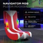 X Rocker Red Navigator Floor Rocker Gaming Chair With Rgb Lighting For Relaxing