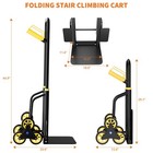 440 Lbs stair Climbing Dolly W 6 Wheels heavy Duty Folding Hand Truck For Moving