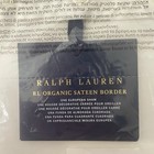 Ralph Lauren Organic Cotton Sateen Border Euro Sham Studio White New
