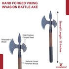 Hand Forged Medieval Viking Invasion Battle Fully Functional Outdoor Axe W spike