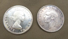 Lot Of 2 Coins 1951 And 1953 Canada Canadian  1 Silver Dollars  usa Seller