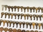 Key Lot Approx  65 Silver Master Lock Padlock Keys Flat Antique Vtg  Old Large