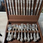 F b  Rogers China Silver Plated Flatware Set Ornate Floral Vintage 64 Pcs
