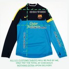 Nike Fcb Barcelona Blue Long Sleeve Training Jersey Men s Size M