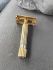 Vintage Gillette Aristocrat Razor-gold Plated Reg  Made In Usa Antique Saftey