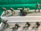 Vintage 1950 s Tim-mee Toys Army Soldiers Lot Of 18 Pcs 65mm