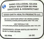 Colloidal Silver Solution 60ppm  3 16 Oz Bottles   3 Spray Adapters 