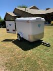 Interstate Enclosed White Cargo Trailer 4x6 Bumper Pull Road-ready Excellent 