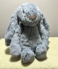 Jellycat London Bashful Dusky Blue Soft Medium 12    Bunny Rabbit Plush Toy