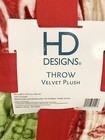 New Hd Home Designs Velvet Plush Throw Quilt Blanket Decor Christmas Red Green