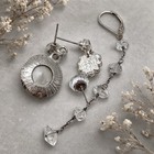 Vintage 925 Sterling Crystal Earring Singles Lot Rhinestone Dangle Ear Stack