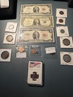Big Coin Lot   Bills   Silver   Old World Coins  High Value 